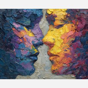heart, emotion, warmth, pulse, red, connection, vein, core, intimacy, glow, palette knife, oil painting, impasto, texture, expressive, layered paint, dynamic light, atmospheric, color depth, art