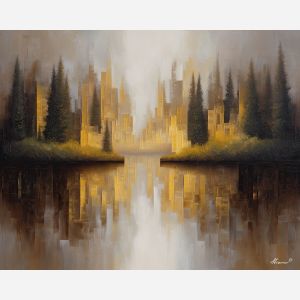 together, common, shared, joined, single, bond, circle, linked, whole, union, palette knife, oil painting, impasto, texture, layered paint, expressive surface, color depth, atmospheric, visual mood, art