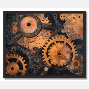 PRESSURE GEAR COPPER - FRAMED