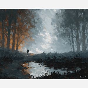 together, common, shared, joined, single, bond, circle, linked, whole, union, palette knife, oil painting, impasto, texture, layered paint, expressive surface, color depth, atmospheric, visual mood, art