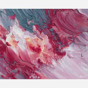 soft, clear, slow, drift, glow, wave, quiet, light, fluid, tender, palette knife, oil painting, impasto, texture, layered paint, expressive surface, color depth, atmospheric, visual mood, art