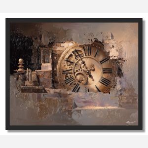 COPPER SHADOW CLOCK - FRAMED