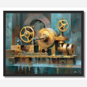 COPPER GEAR VALVE - FRAMED