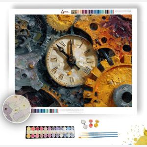 ENGINE CLOCK STEAM - Paint by Numbers Full Kit