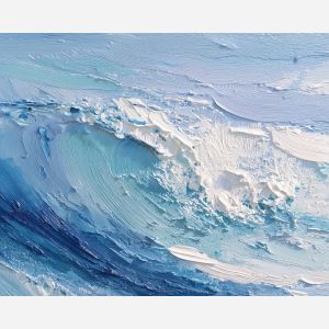 tide, deep, blue, current, moon, pearl, drift, sea, quiet, glow, palette knife, oil painting, impasto, texture, layered paint, expressive surface, color depth, atmospheric, visual mood, art