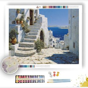 GREEK ISLAND STEPS - Paint by Numbers Full Kit