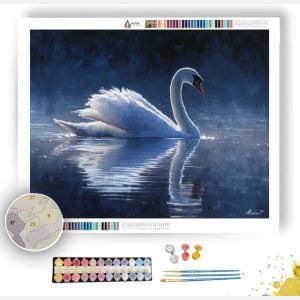 FROST FEATHER SWAN - Paint by Numbers Full Kit