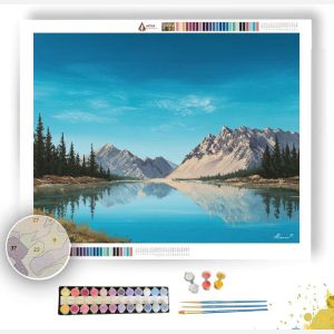 LAKE AND MOUNTAINS - Paint by Numbers Full Kit