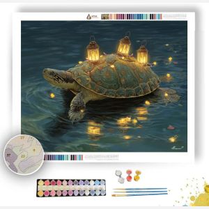 LANTERN TURTLE DRIFT - Paint by Numbers Full Kit