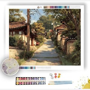KOREAN VILLAGE ROAD - Paint by Numbers Full Kit