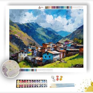 PERUVIAN MOUNTAIN VILLAGE - Paint by Numbers Full Kit