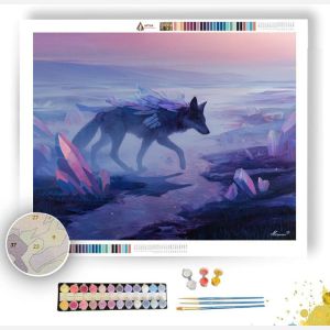 CRYSTAL WOLF PATH - Paint by Numbers Full Kit