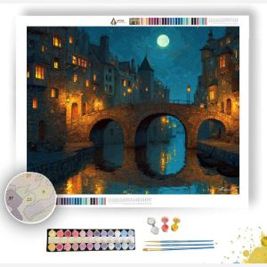 MOON CANAL TOWN - Paint by Numbers Full Kit