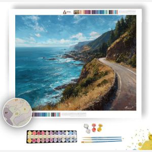 CHILEAN COAST ROAD - Paint by Numbers Full Kit
