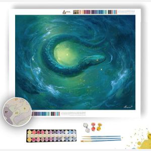 AQUA FIN SERPENT - Paint by Numbers Full Kit
