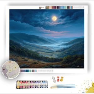 MOONLIT VALLEY DREAM - Paint by Numbers Full Kit