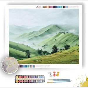 MIST OVER HILLS - Paint by Numbers Full Kit