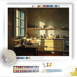 QUIET KITCHEN EVENING - Paint by Numbers Full Kit
