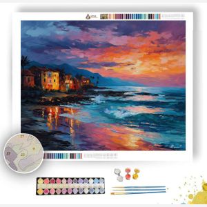 SPANISH COAST DAWN - Paint by Numbers Full Kit