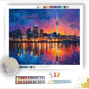 AUCKLAND SKYLINE GLOW - Paint by Numbers Full Kit