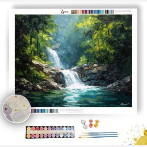 COSTA RICAN WATERFALL - Paint by Numbers Full Kit