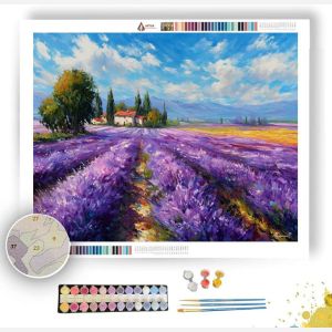 LAVENDER FIELDS PROVENCE - Paint by Numbers Full Kit