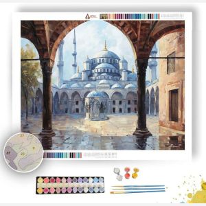 BLUE MOSQUE COURTYARD - Paint by Numbers Full Kit