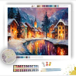 SWISS WINTER VILLAGE - Paint by Numbers Full Kit