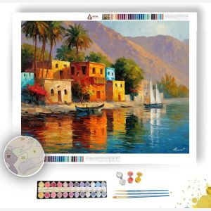 EGYPTIAN RIVER VILLAGE - Paint by Numbers Full Kit