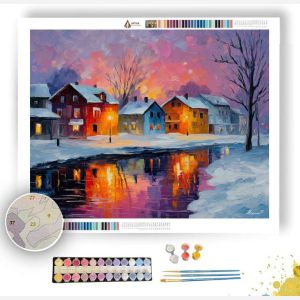 FINNISH WINTER VILLAGE - Paint by Numbers Full Kit