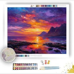 NORWEGIAN COAST TWILIGHT - Paint by Numbers Full Kit