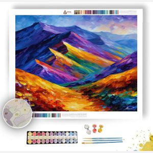 RAINBOW MOUNTAIN RIDGE - Paint by Numbers Full Kit