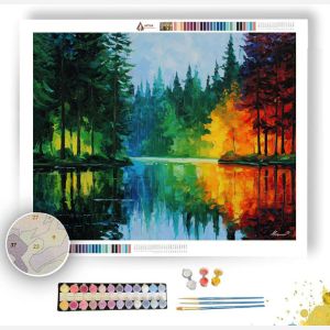 FINNISH LAKE MIRROR - Paint by Numbers Full Kit