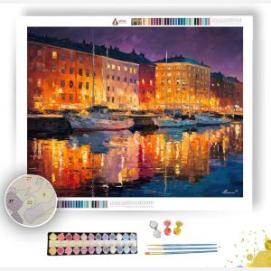 HELSINKI HARBOR GLOW - Paint by Numbers Full Kit