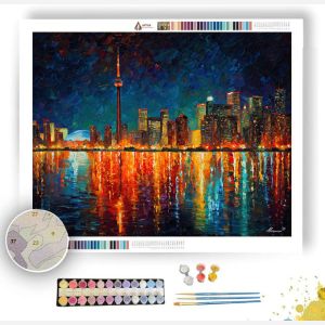 TORONTO SKYLINE NIGHT - Paint by Numbers Full Kit
