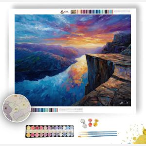 PREIKESTOLEN CLIFF VIEW - Paint by Numbers Full Kit