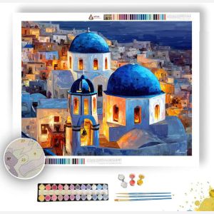SANTORINI BLUE DOME - Paint by Numbers Full Kit