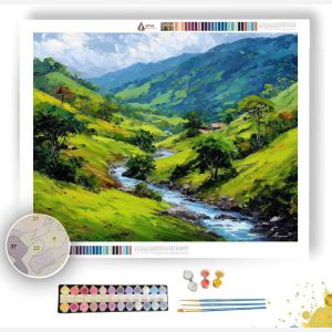 COSTA RICAN RIVER VALLEY - Paint by Numbers Full Kit