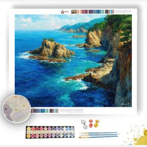 JAPANESE COAST CLIFFS - Paint by Numbers Full Kit