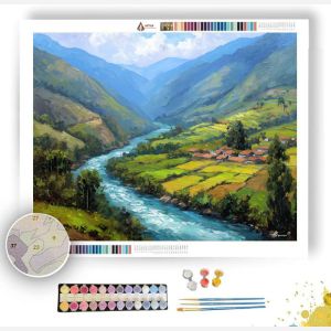 PERUVIAN RIVER VALLEY - Paint by Numbers Full Kit