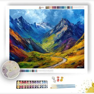 ANDEAN MOUNTAIN PASS - Paint by Numbers Full Kit