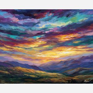anatolian mountains,turkey ridge,oil painting,afremov style