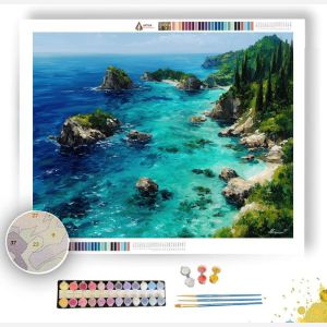 CORFU GREEN COAST - Paint by Numbers Full Kit