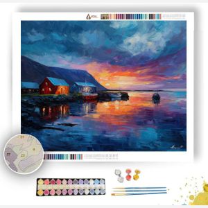 ICELANDIC COAST DAWN - Paint by Numbers Full Kit