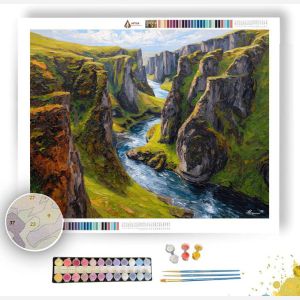 ICELANDIC CANYON DEPTH - Paint by Numbers Full Kit