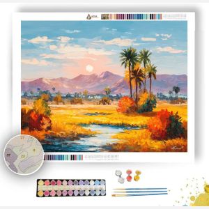 EGYPTIAN AUTUMN DESERT - Paint by Numbers Full Kit