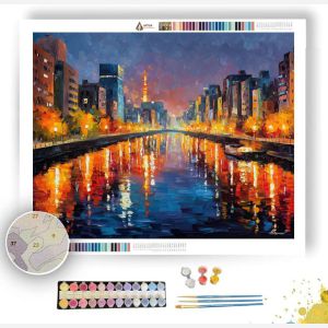 OSAKA RIVER EVENING - Paint by Numbers Full Kit