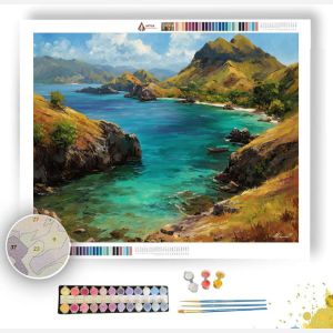 KOMODO ISLAND COAST - Paint by Numbers Full Kit
