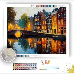 DUTCH CANAL MORNING - Paint by Numbers Full Kit