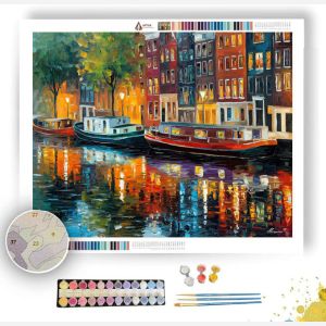 AMSTERDAM HOUSEBOATS - Paint by Numbers Full Kit